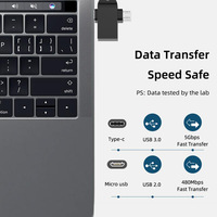 STONEGO 2 w 1 Adapter OTG, USB 3.0 żeńska do Micro USB męski i USB C męski złącze stop aluminium w podróży konwerter 4